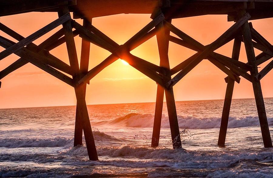 Sunset Bridge Photograph By Two Katies Photography   Fine Art America