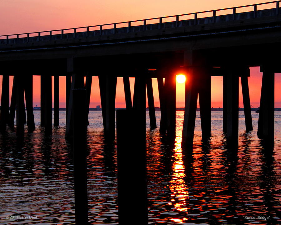 Sunset Bridge Photograph by Larry Beat