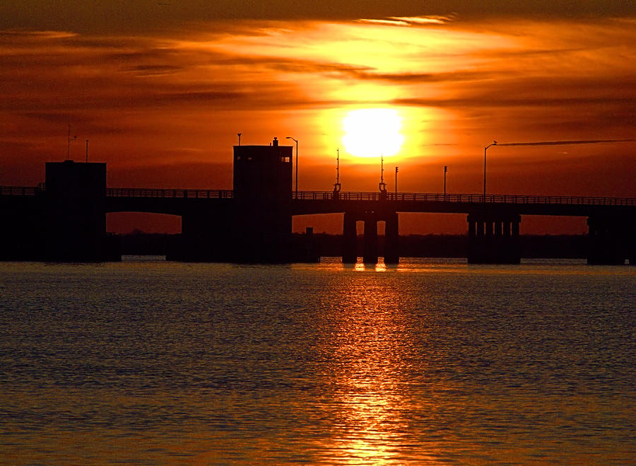Sunset Bridge Photograph by  Newwwman