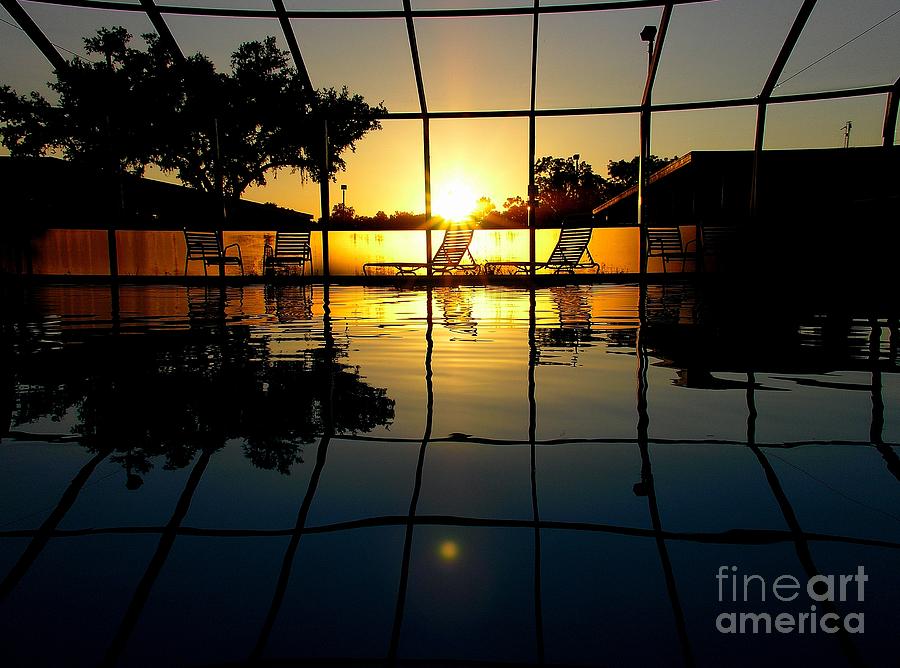 Sunset by the Pool Photograph by Robert Meanor