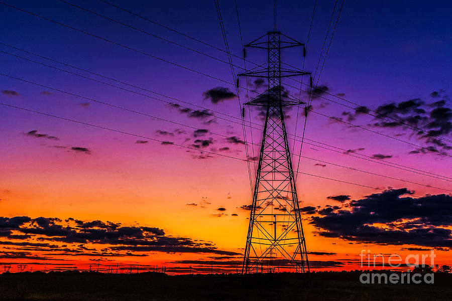 Sunset by the Wires Photograph by Nick Zelinsky Jr