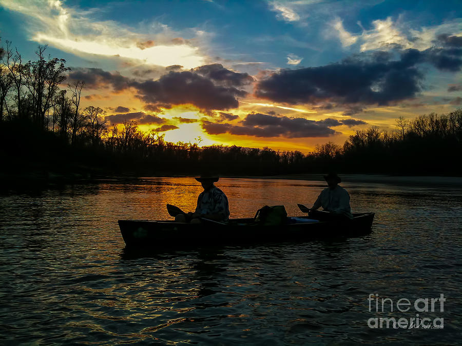 Sunset Canoe Expedition Photograph by D Wallace