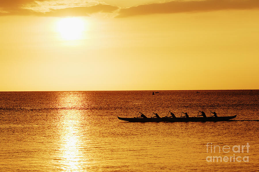 Sunset Canoe Photograph by Vince Cavataio - Printscapes