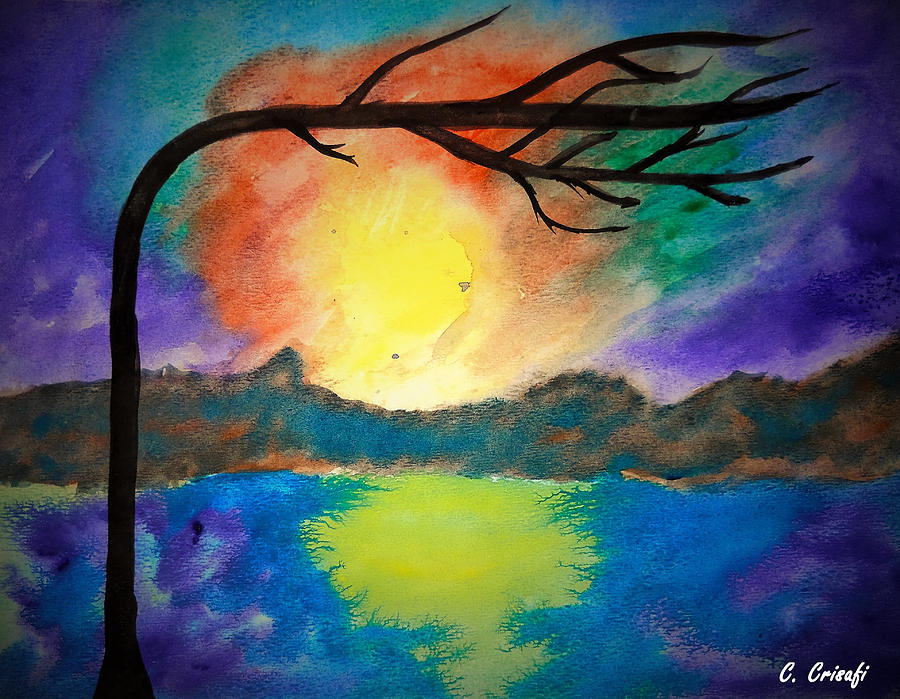 Sunset Painting by Carol Crisafi