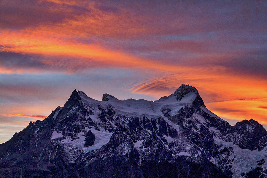 Sunset Clouds At Cerro Paine Grande #3 - Chile Photograph by Stuart Litoff