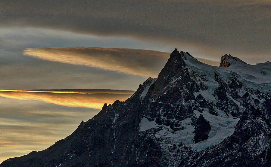 Sunset Clouds at Cerro Paine Grande - Chile Photograph by Stuart Litoff