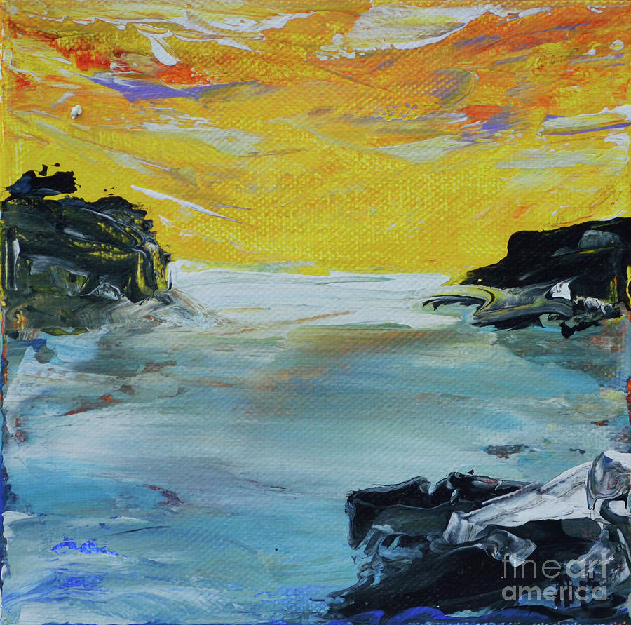 Sunset Coast Painting by Alys Caviness-Gober