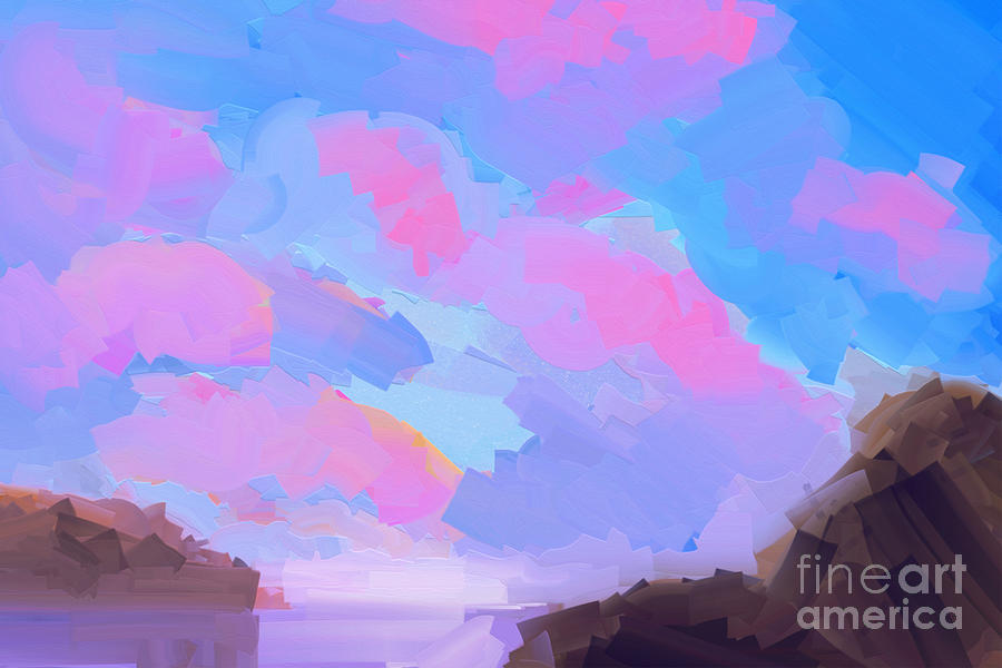 Abstract Painting - Sunset cove  by Pixel Chimp