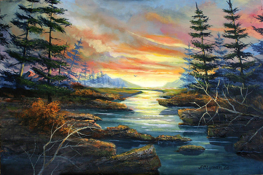 Sunset Creek Painting by Brooke Lyman - Fine Art America