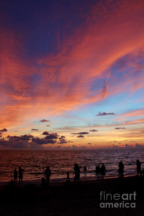 Sunset Crowd Photograph by Robert Wilder Jr