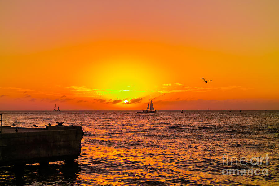 Sunset cruise - Key West 1 Photograph by Claudia M Photography