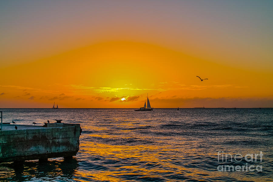 Sunset cruise - Key West 2 Photograph by Claudia M Photography