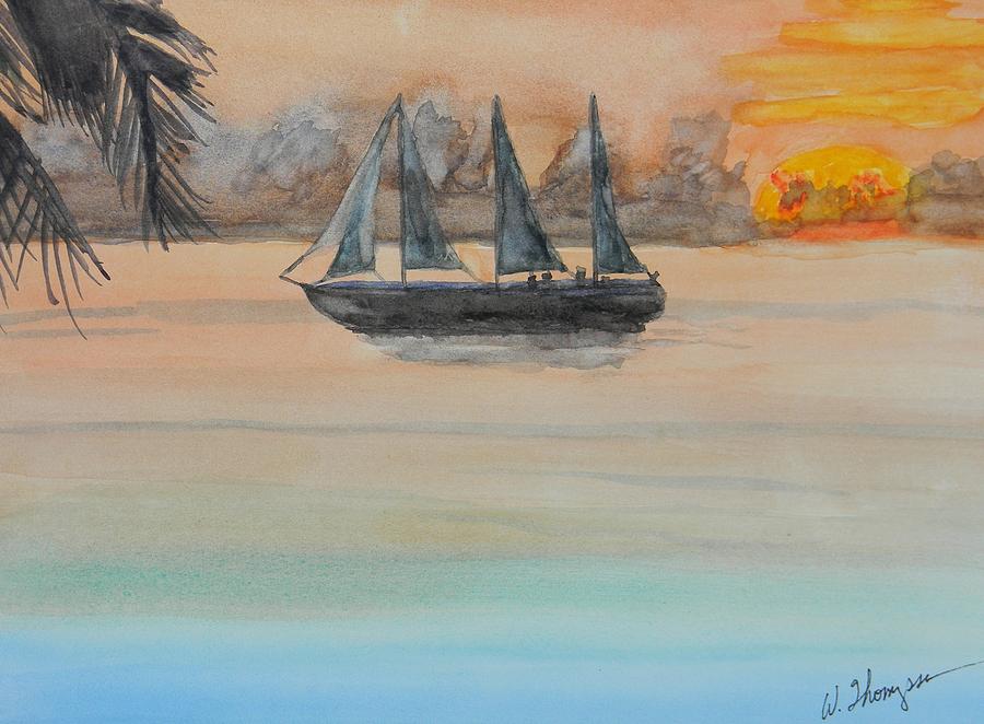 Sunset Cruise Painting by Warren Thompson