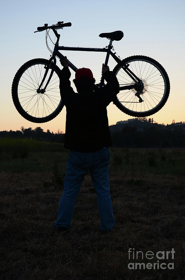 Sunset Cyclist Photograph by Timothy OLeary