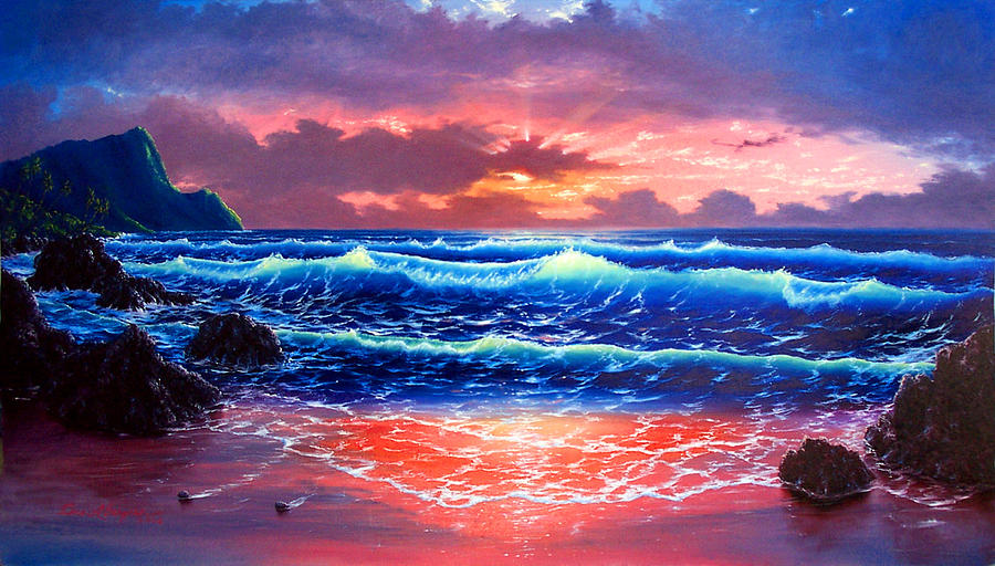 Sunset Painting - Sunset by Daniel Bergren