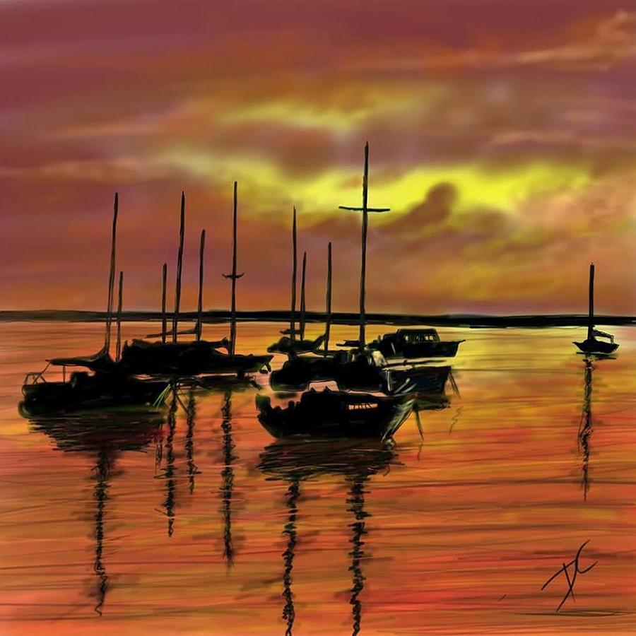 Sunset Digital Art by Darren Cannell