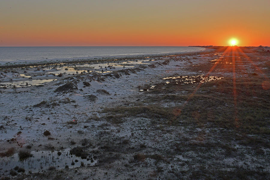 Sunset Dauphin Island, GA Photograph by Alan Lenk