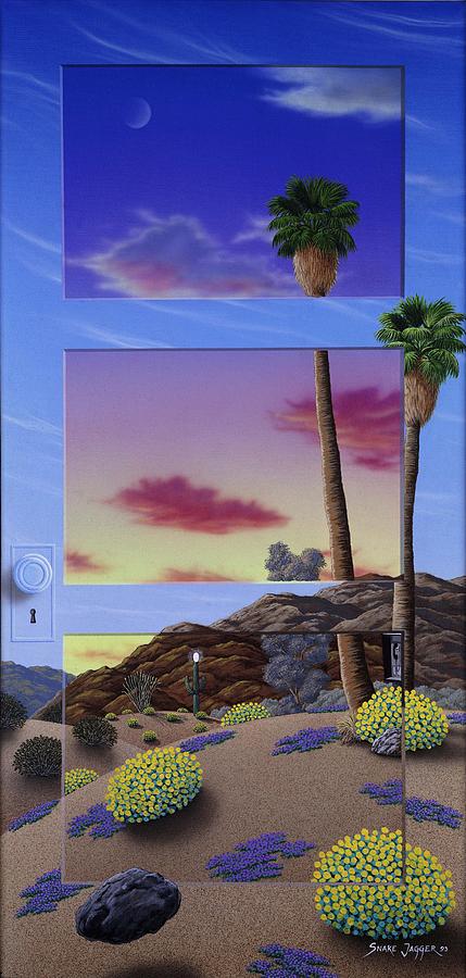 Sunset Door Painting by Snake Jagger