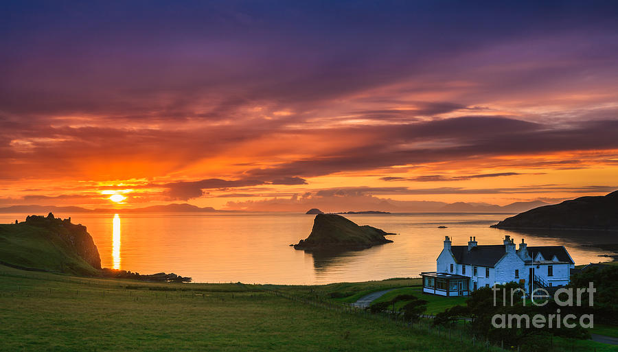 Sunset Duntulm Castle, Scotland Photograph by Henk Meijer Photography