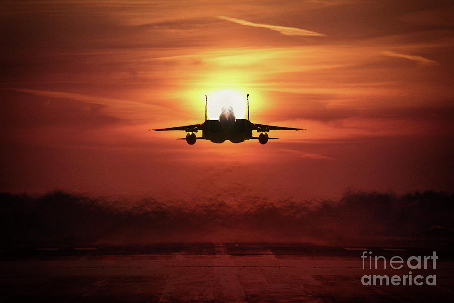 Sunset Eagle Digital Art by Airpower Art