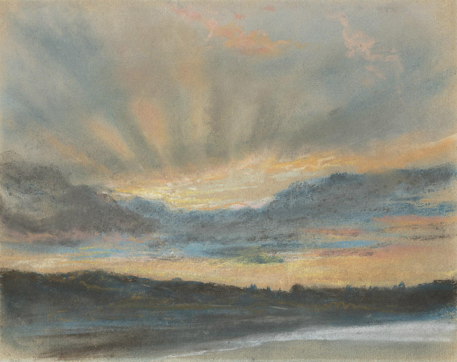 Sunset Pastel by Eugene Delacroix