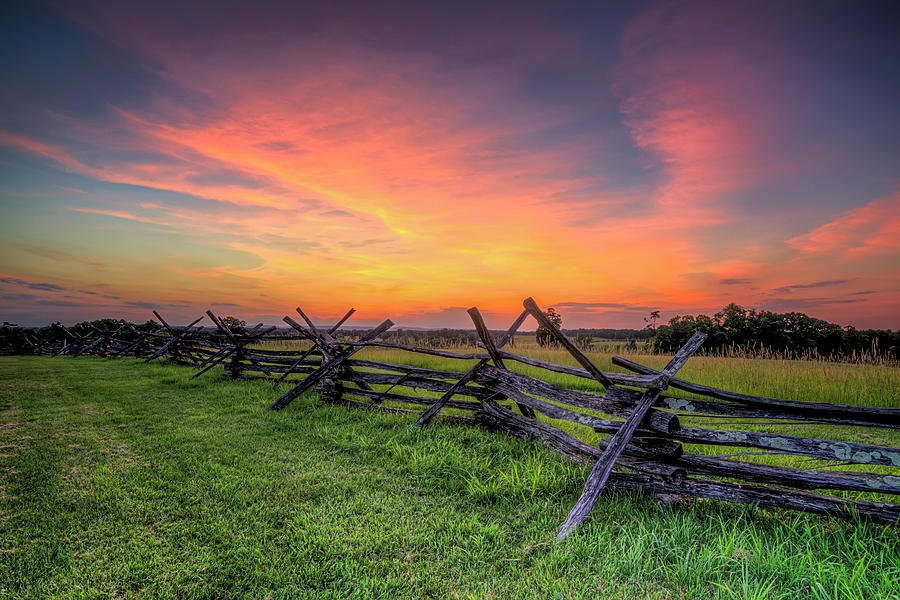 Sunset Fence Photograph by Ryan Wyckoff
