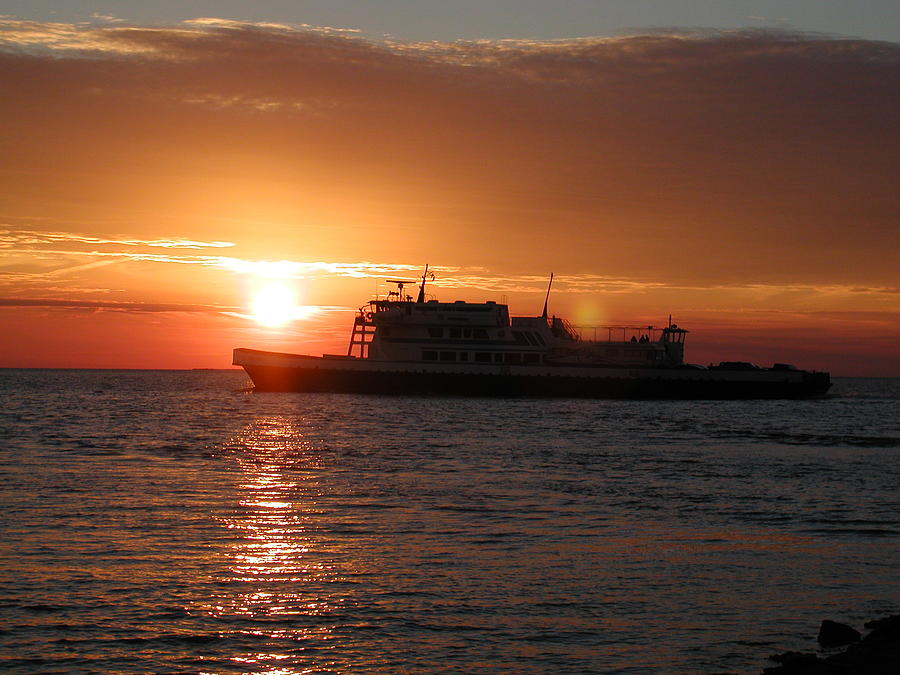 Sunset Ferry Photograph by Ron and Linda Balogh