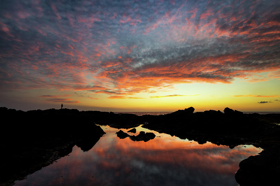 Sunset Fisherman Photograph by Christopher Johnson