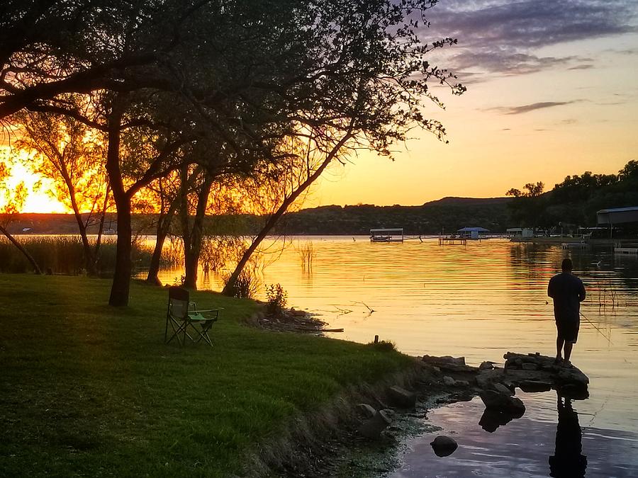 Sunset Fishing Photograph by Beth LaFata - Pixels