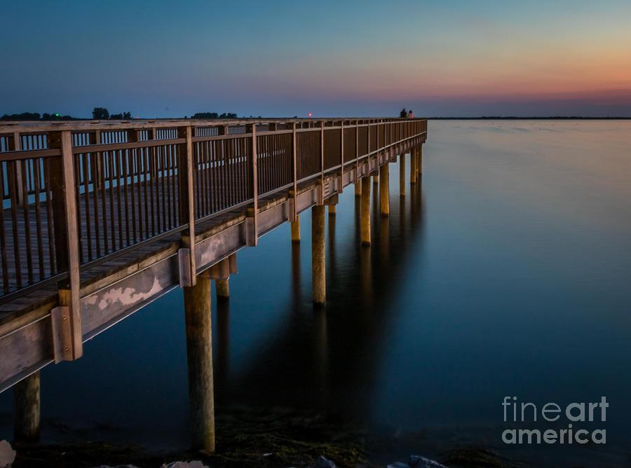 Sunset Photograph - Sunset Fishing Pier by Darleen Stry
