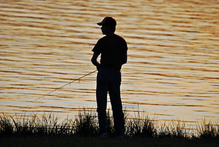 Sunset Fishing Photograph by Teresa Blanton