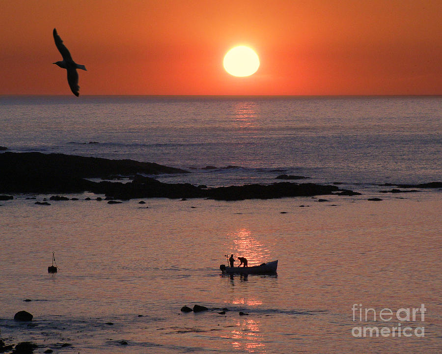 Sunset Fishing Photograph by Terri Waters
