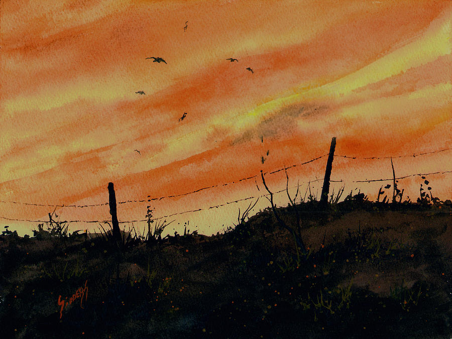 Sunset Flight Painting by Sam Sidders