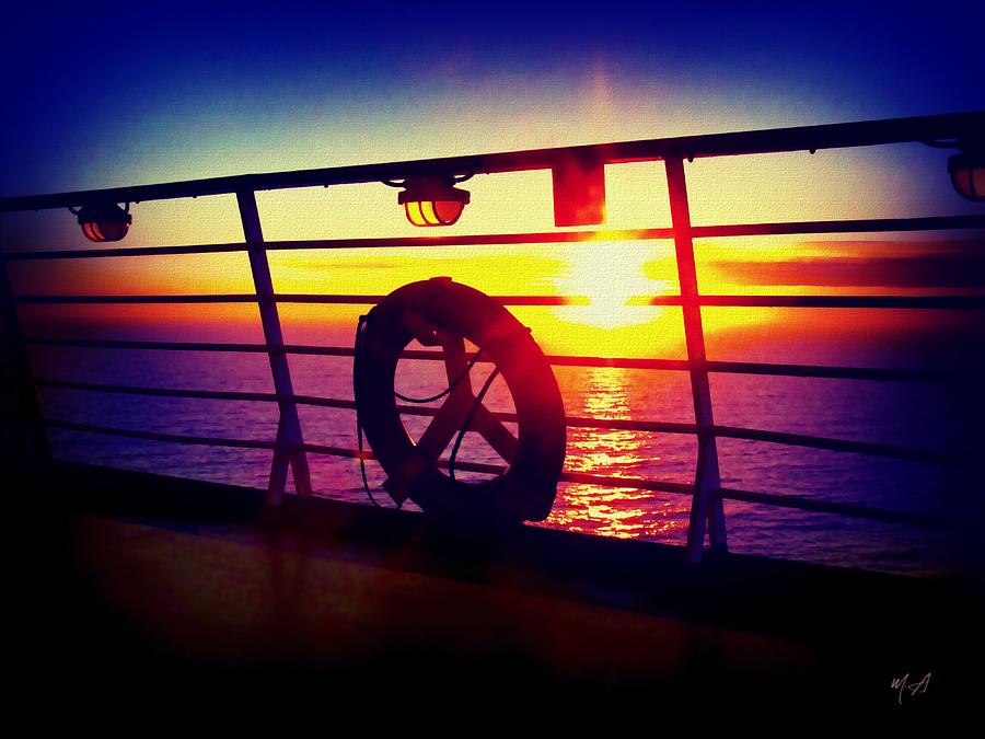 Sunset from a Cruise Ship Photograph by Mark Taylor