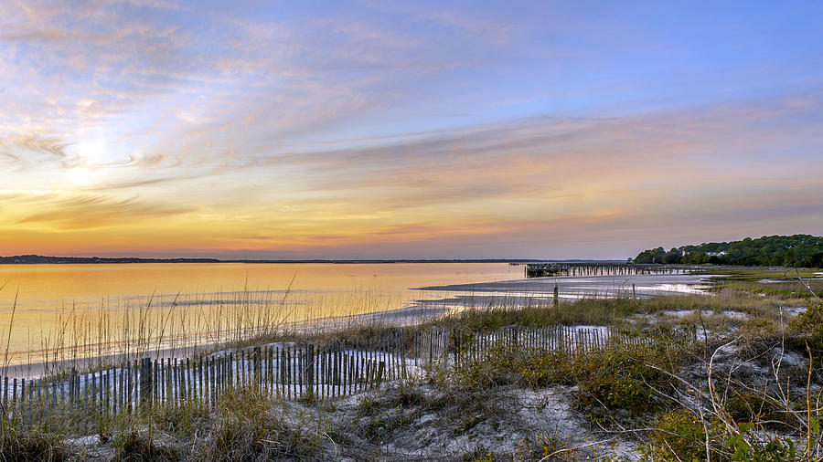 Sunset from Amelia Island State Park  Photograph by Travelers Pics