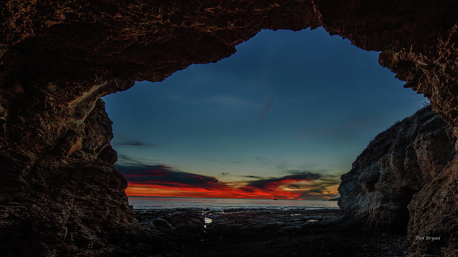 Sunset Photograph - Sunset from Bradys Cave by Tim Bryan