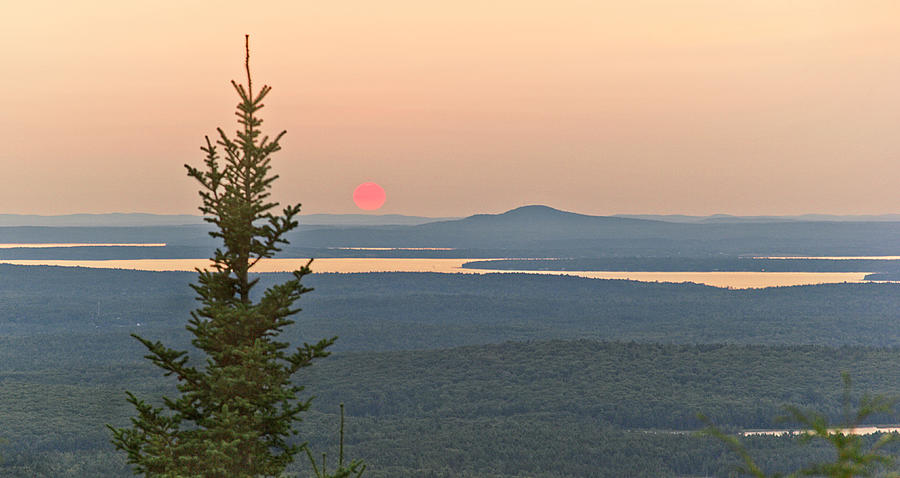 Sunset from Cadillac Mountain Photograph by Peter J Sucy