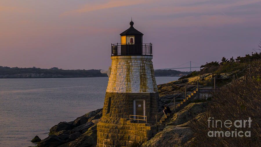 Sunset from Castle Hill Lighthouse. Photograph by New England Photography
