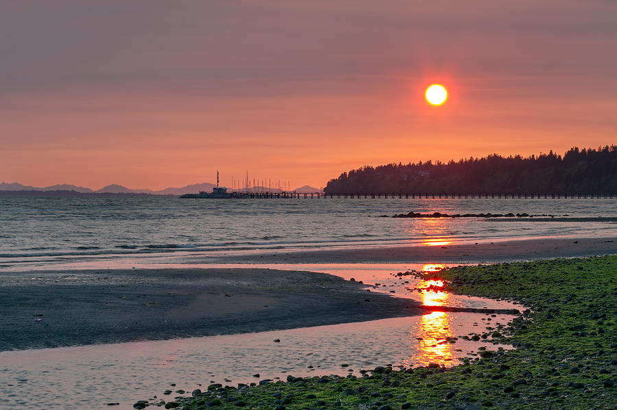 Sunset from East Beach Photograph by Michael Russell