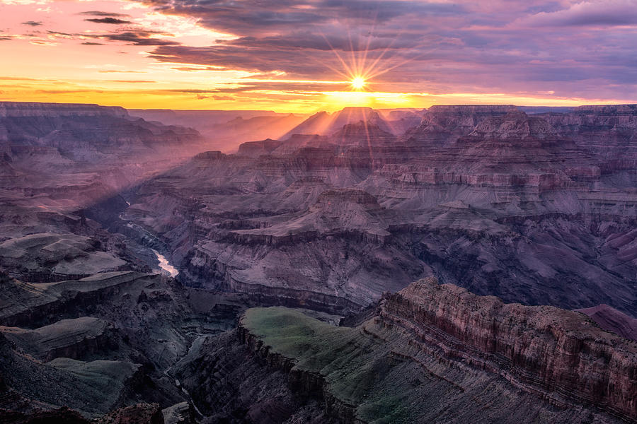 Sunset from Lipan Point Photograph by Claudia Abbott