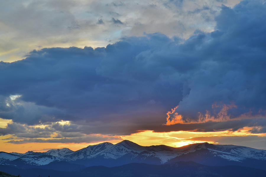 Sunset from Mt. Evans Highway Photograph by Ray Mathis