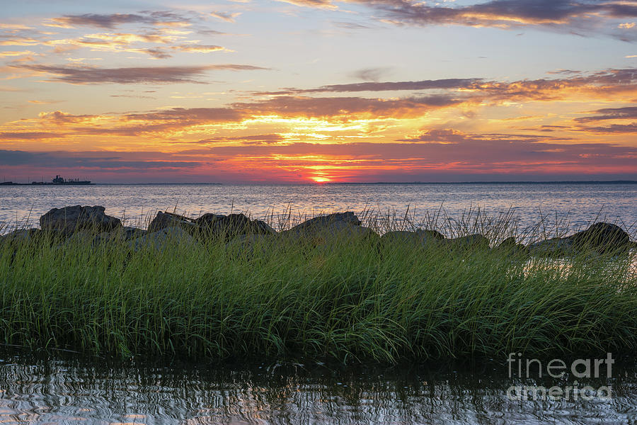Sunset Photograph - Sunset from Sandy Hook NJ by Michael Ver Sprill