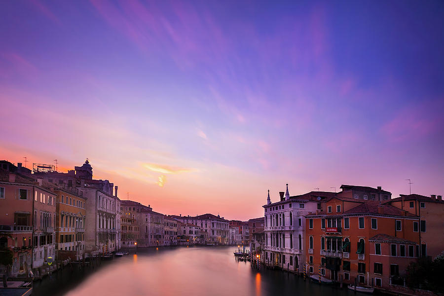 Sunset Photograph - Sunset from the Accademia Bridge by Andrew Soundarajan