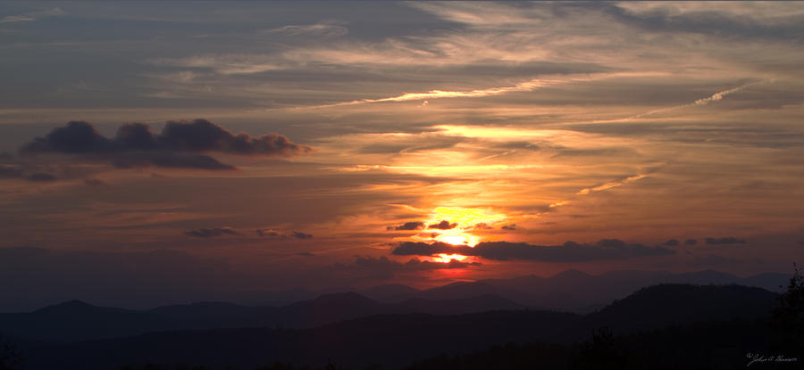 Sunset from the Blue Ridge Parkway ll Photograph by John Harmon