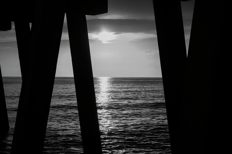 Sunset From Under the Pier Photograph by Robert Wilder Jr