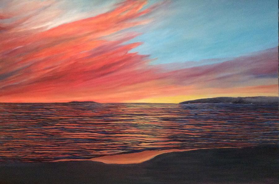 Sunset Georgian Bay Painting by Cynthia Blair