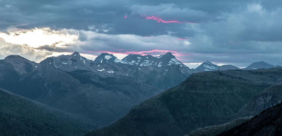 Sunset Glacier National Park Photograph by John McGraw
