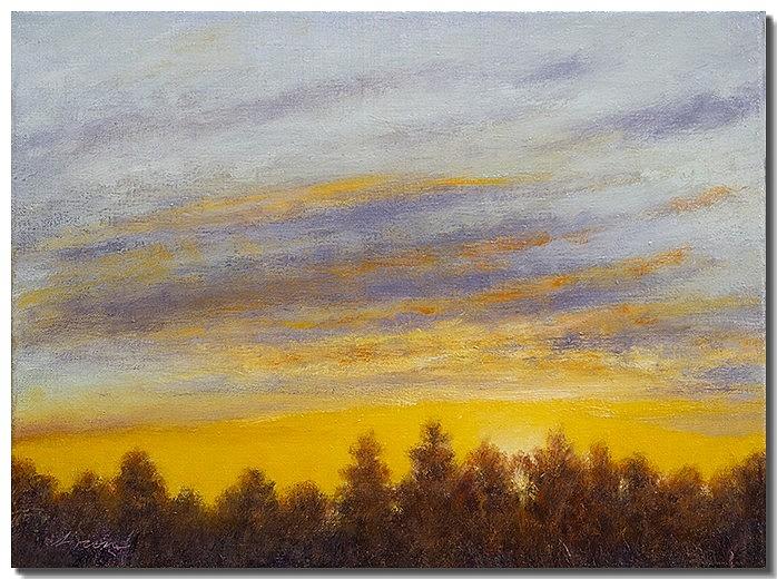 Sunset Glow II Painting by Liron Sissman