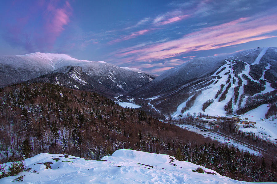 Sunset Glow over Cannon Mountain Photograph by White Mountain Images