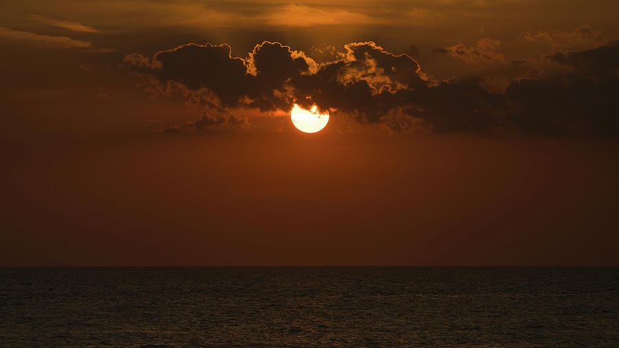 Sunset Gold Cloud Venice Florida Photograph by Lawrence S Richardson Jr